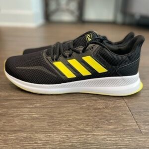 Adidas Runfalcon K 'Shock Yellow' Marathon sz 12